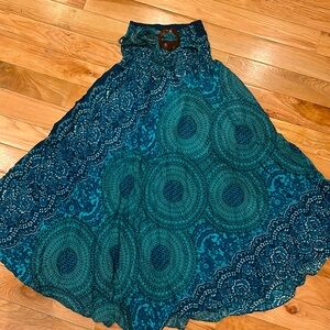 Authentic Thai Boho Flow Maxi Midi Skirt size S/M from Thailand